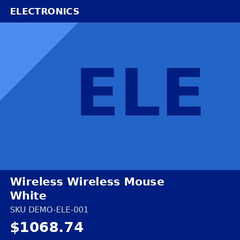 [DEMO-ELE-001] Wireless Wireless Mouse White