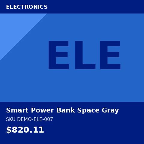[DEMO-ELE-007] Smart Power Bank Space Gray