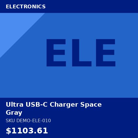 [DEMO-ELE-010] Ultra USB-C Charger Space Gray
