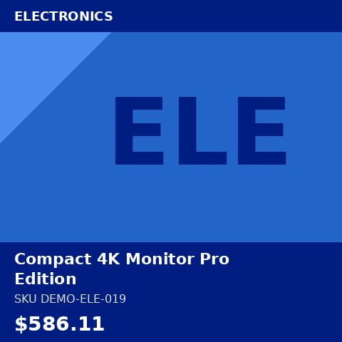 [DEMO-ELE-019] Compact 4K Monitor Pro Edition
