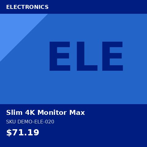 [DEMO-ELE-020] Slim 4K Monitor Max