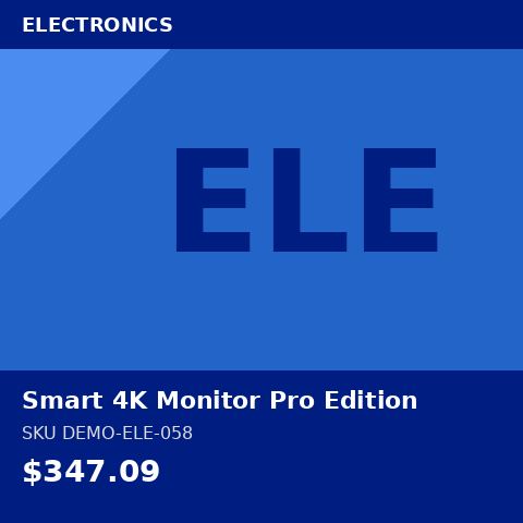 [DEMO-ELE-058] Smart 4K Monitor Pro Edition