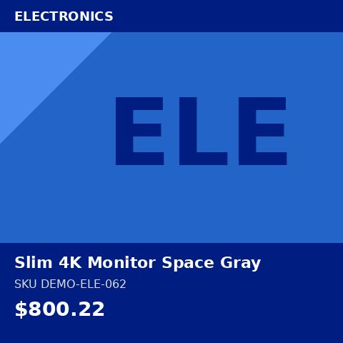 [DEMO-ELE-062] Slim 4K Monitor Space Gray