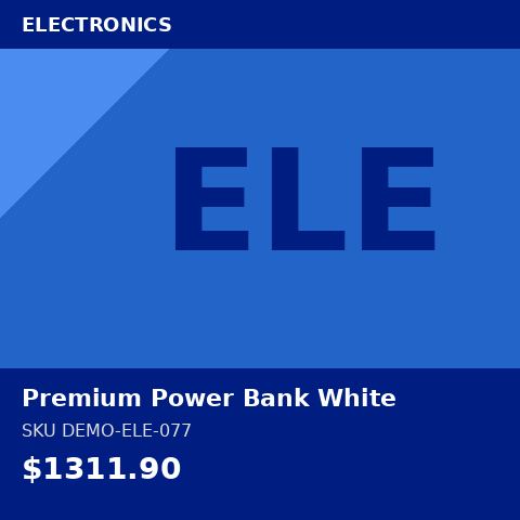 [DEMO-ELE-077] Premium Power Bank White