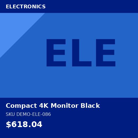 [DEMO-ELE-086] Compact 4K Monitor Black