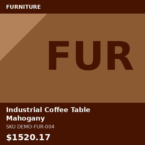 [DEMO-FUR-004] Industrial Coffee Table Mahogany