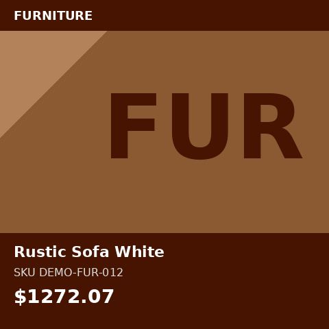 [DEMO-FUR-012] Rustic Sofa White