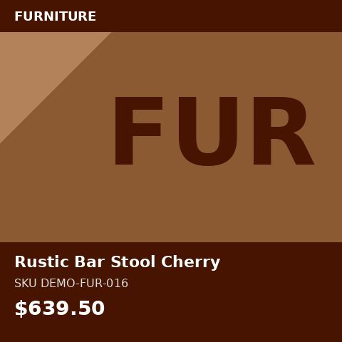 [DEMO-FUR-016] Rustic Bar Stool Cherry
