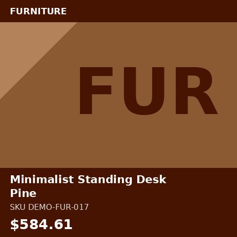 [DEMO-FUR-017] Minimalist Standing Desk Pine
