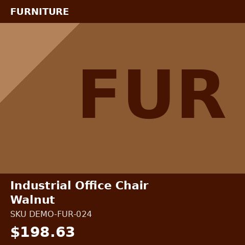 [DEMO-FUR-024] Industrial Office Chair Walnut
