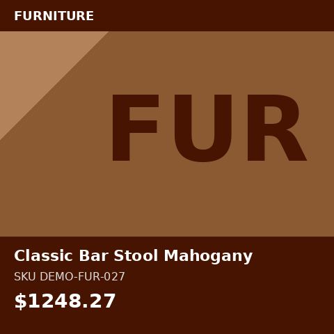 [DEMO-FUR-027] Classic Bar Stool Mahogany