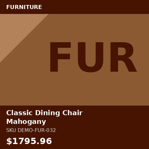 [DEMO-FUR-032] Classic Dining Chair Mahogany