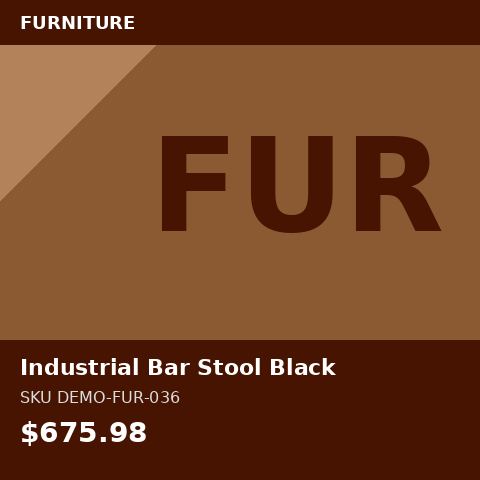 [DEMO-FUR-036] Industrial Bar Stool Black