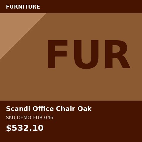 [DEMO-FUR-046] Scandi Office Chair Oak