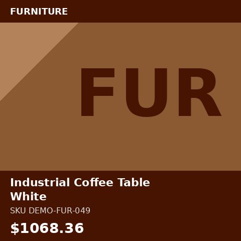 Industrial Coffee Table White