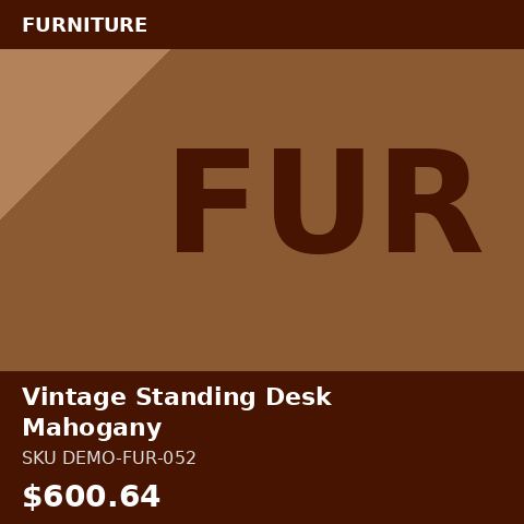 [DEMO-FUR-052] Vintage Standing Desk Mahogany