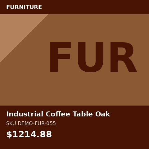 Industrial Coffee Table Oak