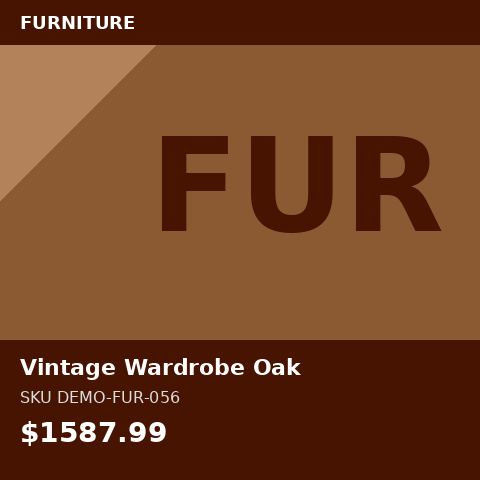 [DEMO-FUR-056] Vintage Wardrobe Oak