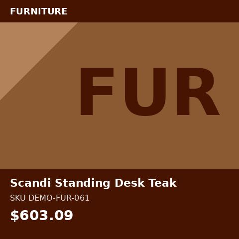 [DEMO-FUR-061] Scandi Standing Desk Teak
