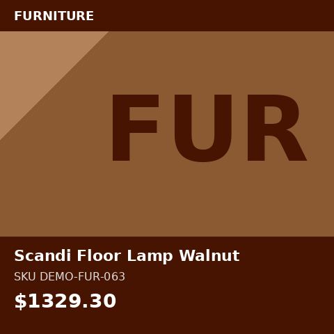 Scandi Floor Lamp Walnut