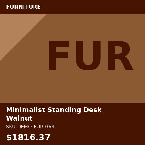 Minimalist Standing Desk Walnut
