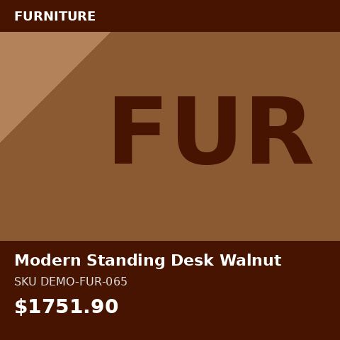 Modern Standing Desk Walnut
