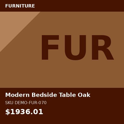 Modern Bedside Table Oak