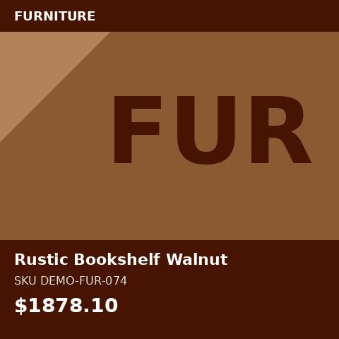 Rustic Bookshelf Walnut