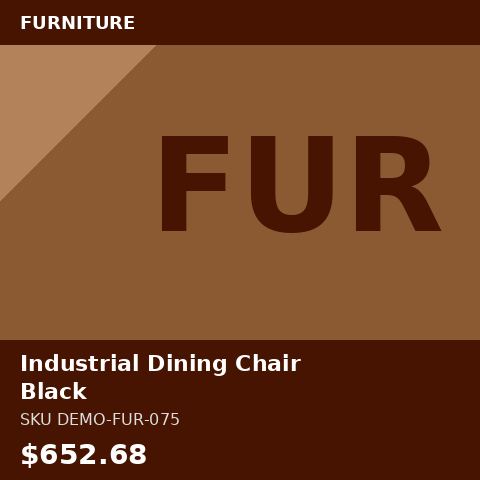 [DEMO-FUR-075] Industrial Dining Chair Black