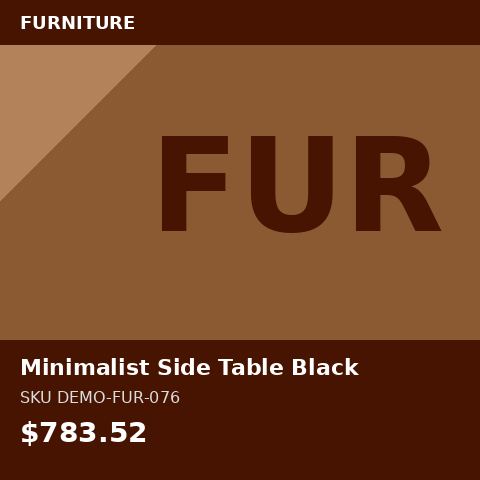 Minimalist Side Table Black