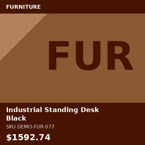 [DEMO-FUR-077] Industrial Standing Desk Black