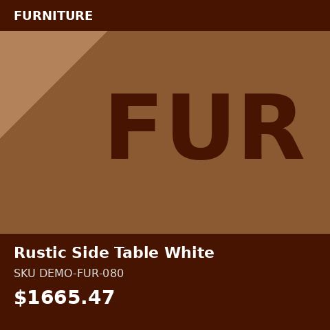 Rustic Side Table White