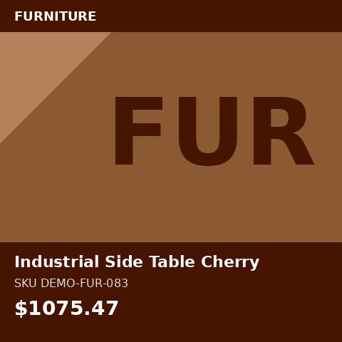 Industrial Side Table Cherry