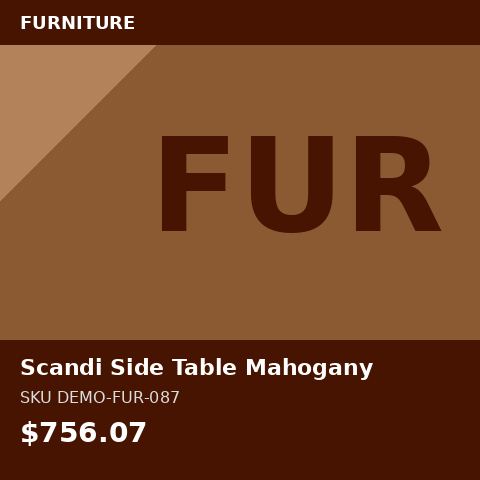 Scandi Side Table Mahogany