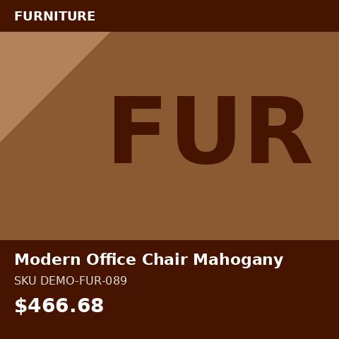 Modern Office Chair Mahogany