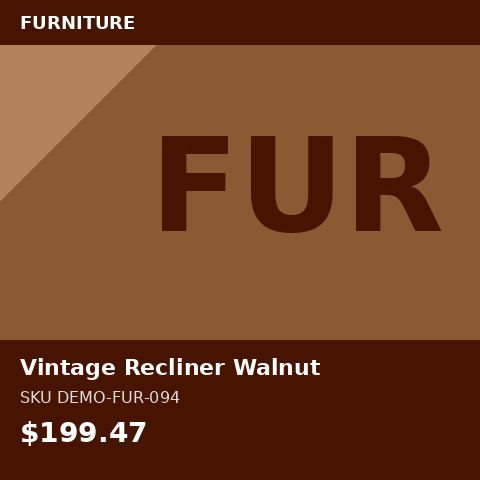 [DEMO-FUR-094] Vintage Recliner Walnut