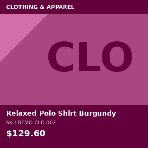 [DEMO-CLO-002] Relaxed Polo Shirt Burgundy