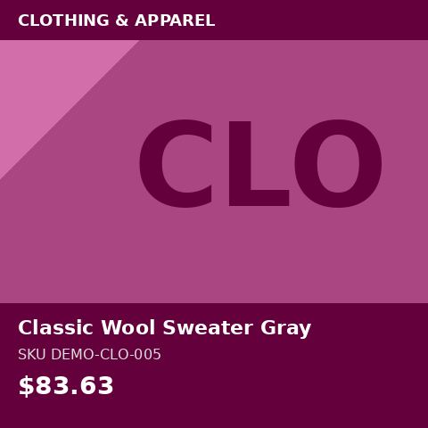 [DEMO-CLO-005] Classic Wool Sweater Gray