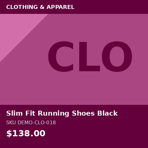 [DEMO-CLO-018] Slim Fit Running Shoes Black