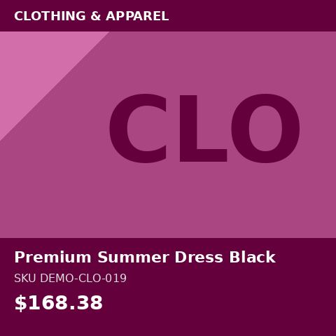 [DEMO-CLO-019] Premium Summer Dress Black