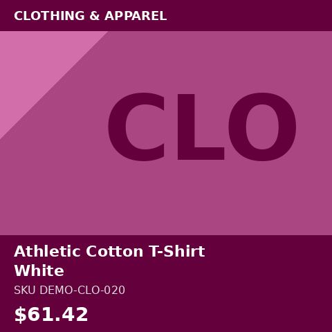 [DEMO-CLO-020] Athletic Cotton T-Shirt White