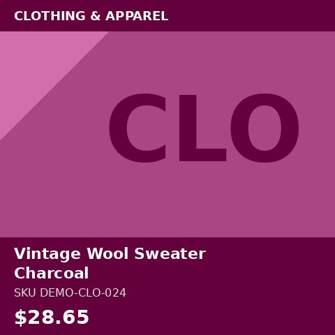 Vintage Wool Sweater Charcoal
