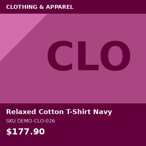 Relaxed Cotton T-Shirt Navy