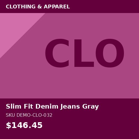 Slim Fit Denim Jeans Gray