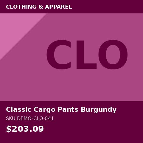 Classic Cargo Pants Burgundy