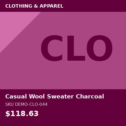 [DEMO-CLO-044] Casual Wool Sweater Charcoal