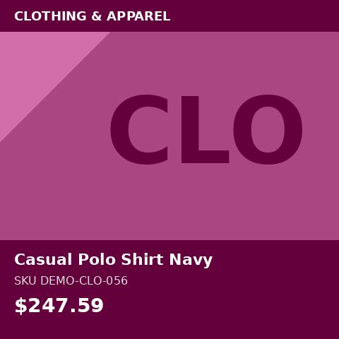 [DEMO-CLO-056] Casual Polo Shirt Navy