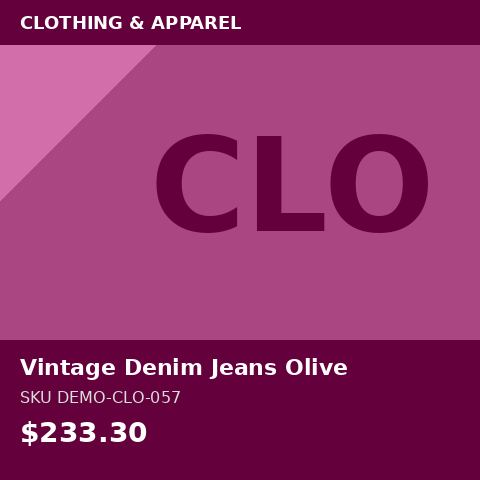Vintage Denim Jeans Olive