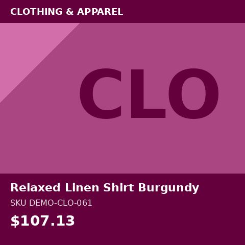 [DEMO-CLO-061] Relaxed Linen Shirt Burgundy
