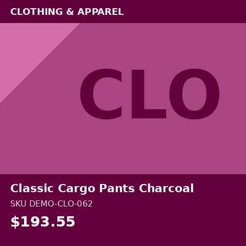 Classic Cargo Pants Charcoal